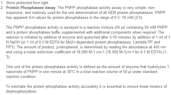 p-Nitrophenyl Phosphate (PNPP)--NEB酶试剂 New England Biolabs