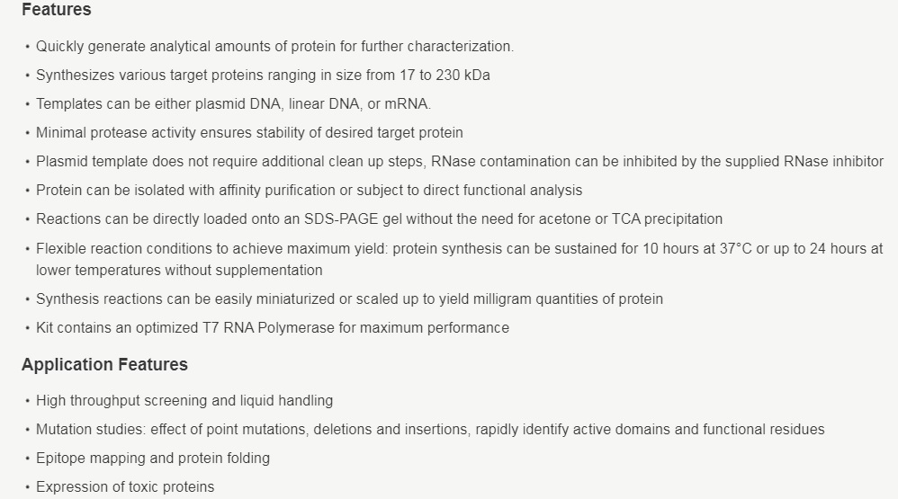 NEBExpress™ Cell-free E. coli Protein Synthesis System--NEB酶试剂 New England Biolabs
