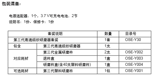 天根研磨器 电动组织研磨器 OSE-Y30 OSE-Y50 匀浆器